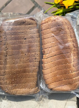 切片俄罗斯风味大列巴全麦面包酸味燕麦五谷杂粮面包吐司代餐早餐
