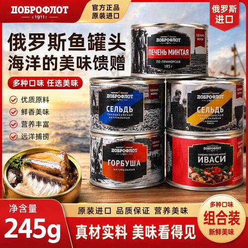 俄罗斯原装进口油浸鲱鱼罐头
