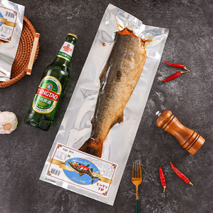 俄式大马哈鱼全熟咸鱼鲑鱼干热熏冷熏果木熏制即食咸鱼下酒菜