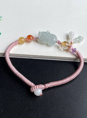 临池小满通用天然翡翠貔貅个性