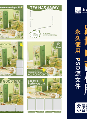 亚马逊主图模版跨境电商速卖通英文国际店铺装修首图PS源文件设计