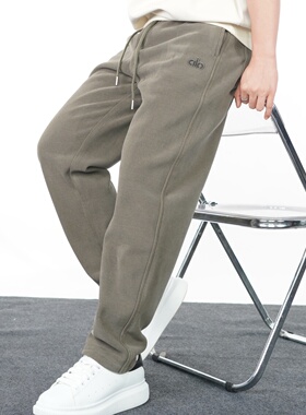 阿玛伯登简约休闲风直筒裤男宽松潮流锥形裤加绒保暖百搭裤子