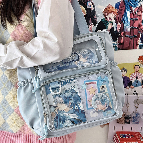 原创日系二次元小食量透明痛包