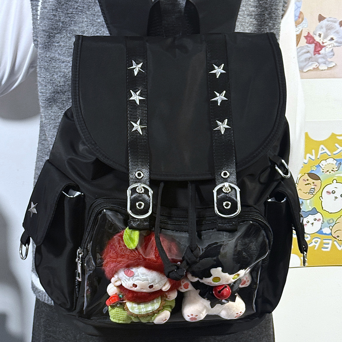 原创大容量百搭工装风双肩痛包