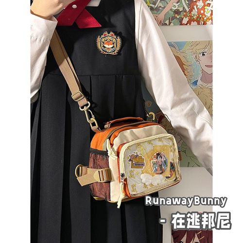 校园斜挎透明二次元百搭吧唧痛包