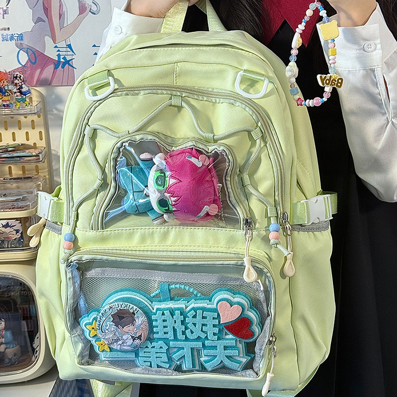 原创日系ins风痛包百搭大容量双肩娃包女透明学院风校园学生书包,箱包皮具/热销女包/男包,痛包,淘宝优惠券,粉丝福利购,淘宝优惠卷