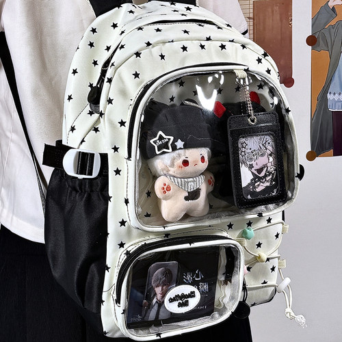 大容量初中高中学生双肩痛包10cm15cm娃包漫展二次元追星谷子书包
