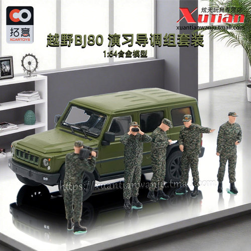 拓意北京BJ80导调组套装合金车模