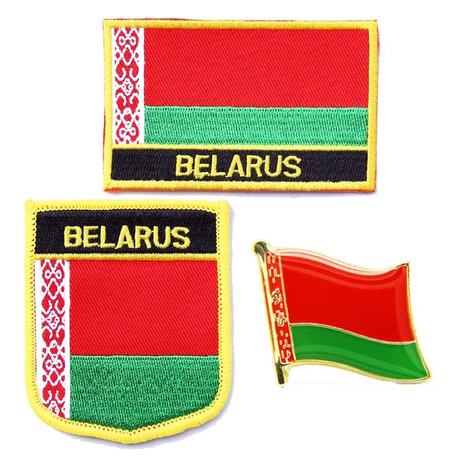 白俄罗斯国旗布贴刺绣徽章