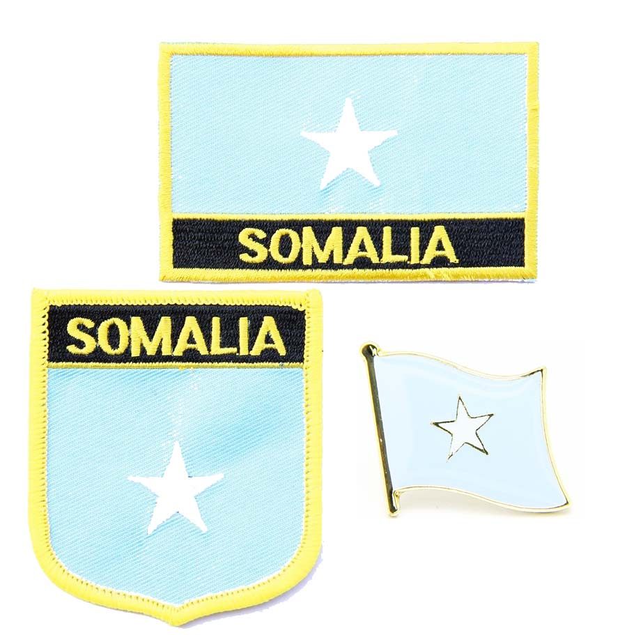 170 Somalia flag pin patch 索马里 国旗 布贴 背胶熨烫臂章徽章