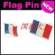 FLAG 商务会展 PIN 金属胸针 France 法国 国旗徽章