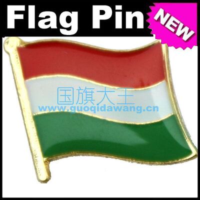 国旗匈牙利商务金属胸针徽章