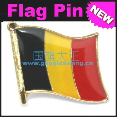 比利时国旗商务胸针徽章