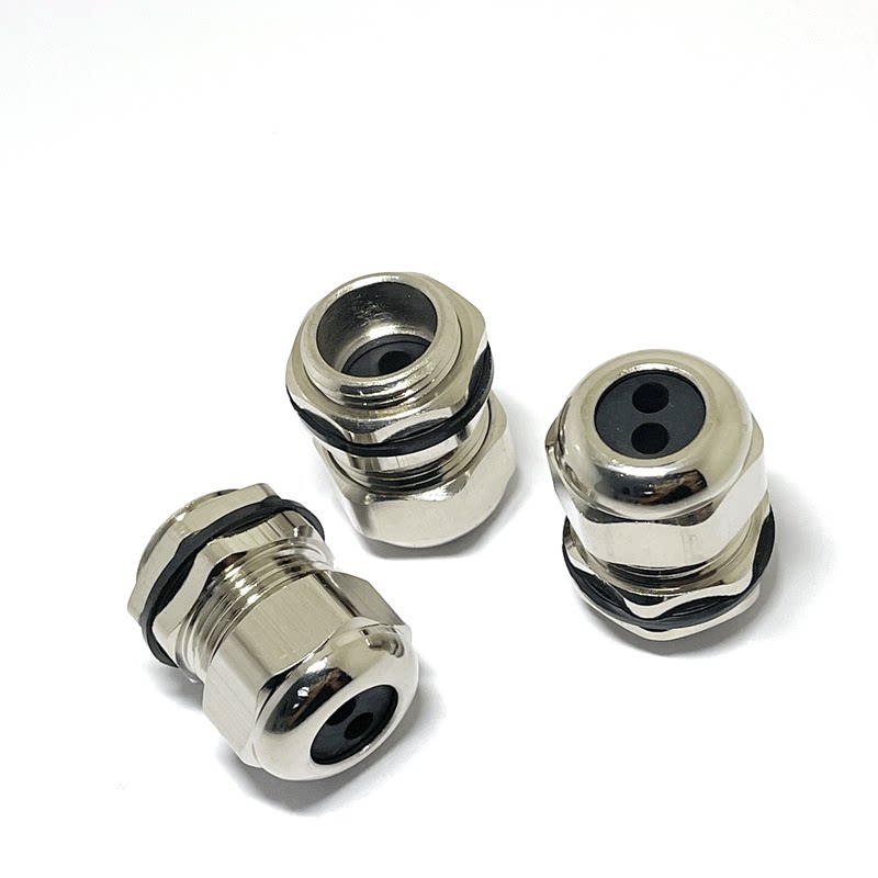 t型pg多孔型铜镀镍电缆防水接头电缆固定头格兰头填料函密封