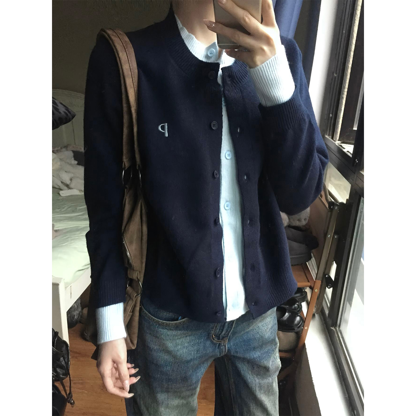 【赠运费险】假两件针织开衫