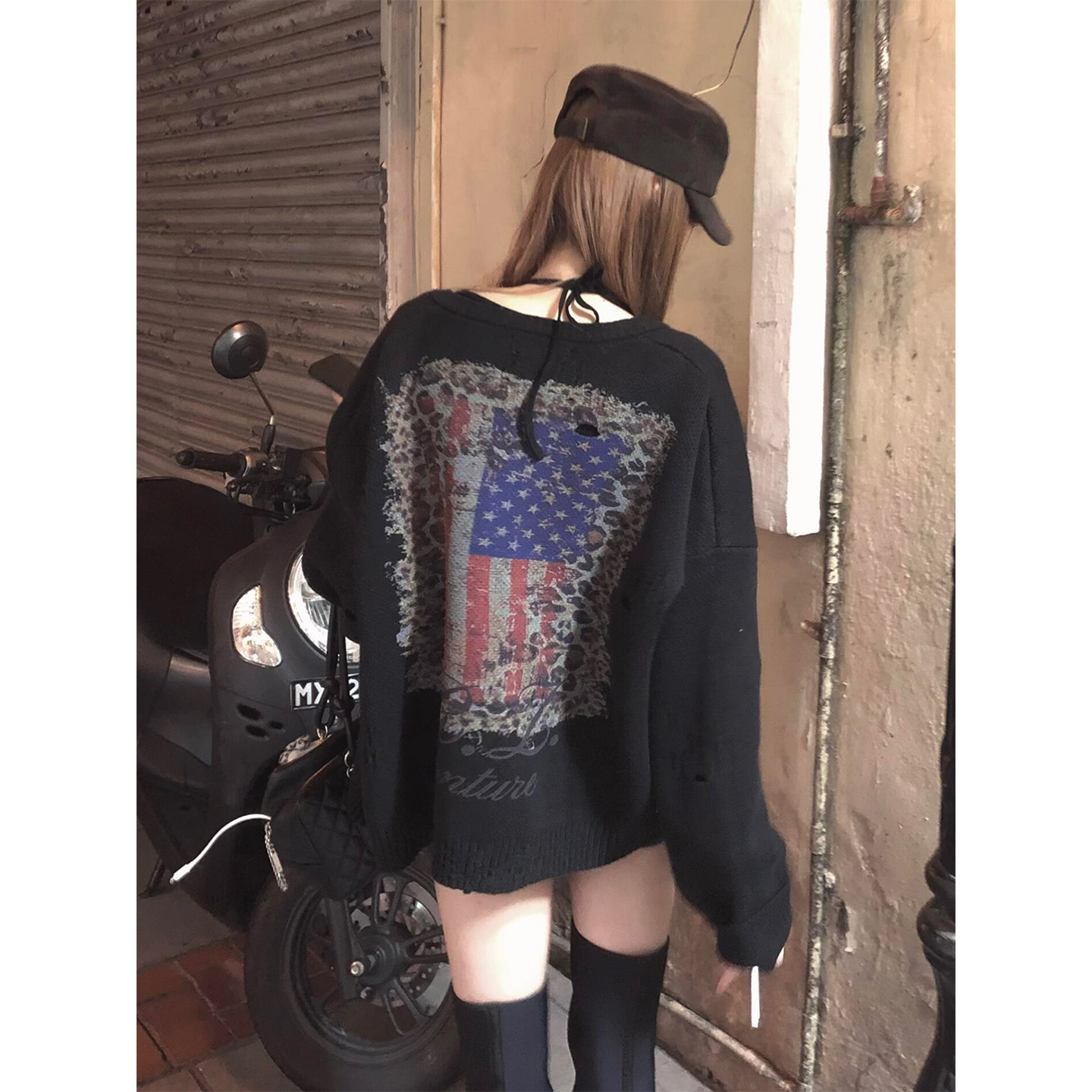 【免费试穿】美式高街毛衣外套