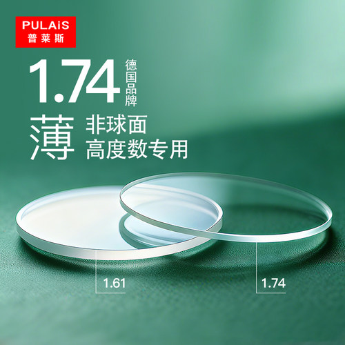 高度数1.74超薄镜片定制