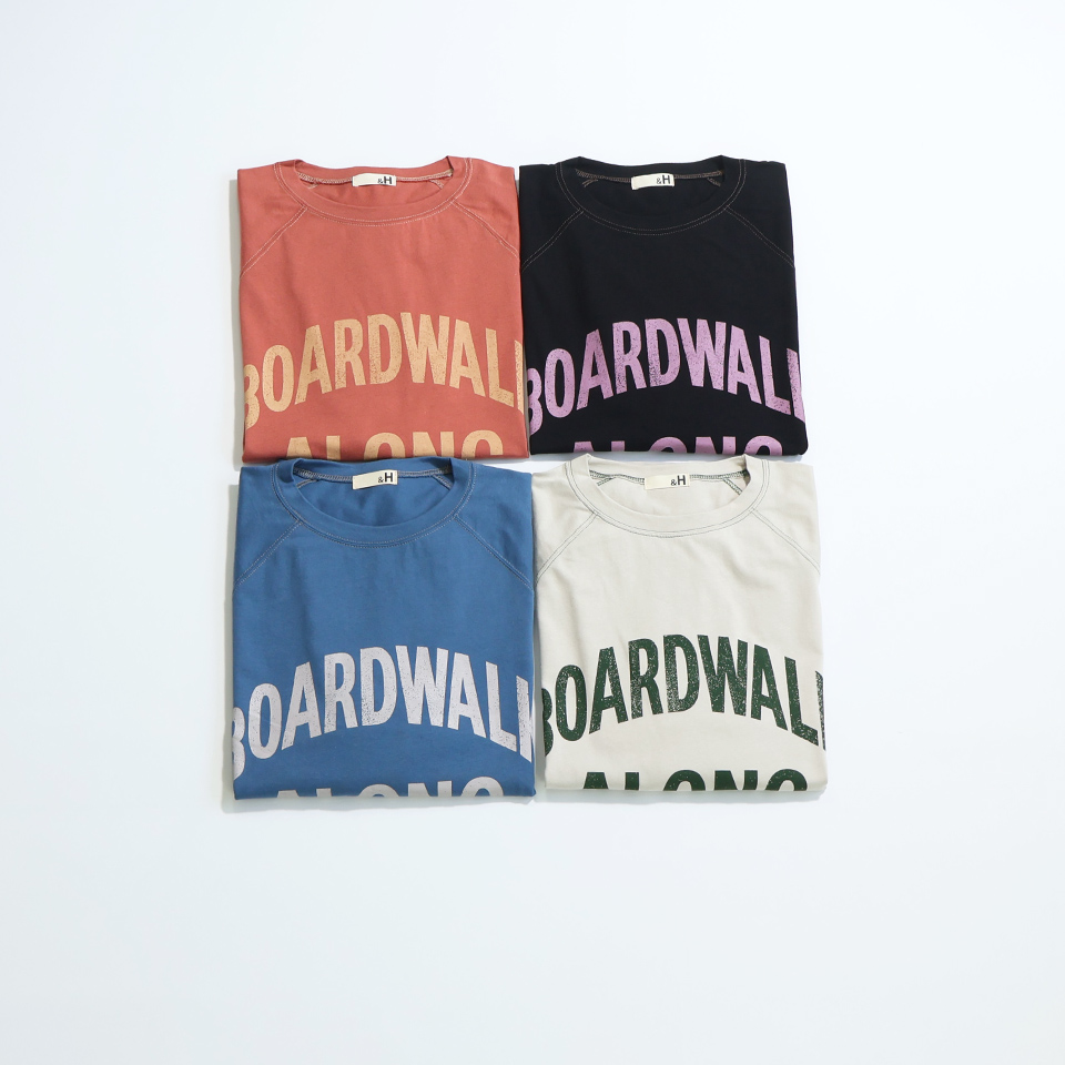 日单宽松休闲圆领套头T恤女款