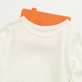 打底衫 ABC229 T恤女款 简约百搭白色圆领套头长袖 出口日单外贸春款