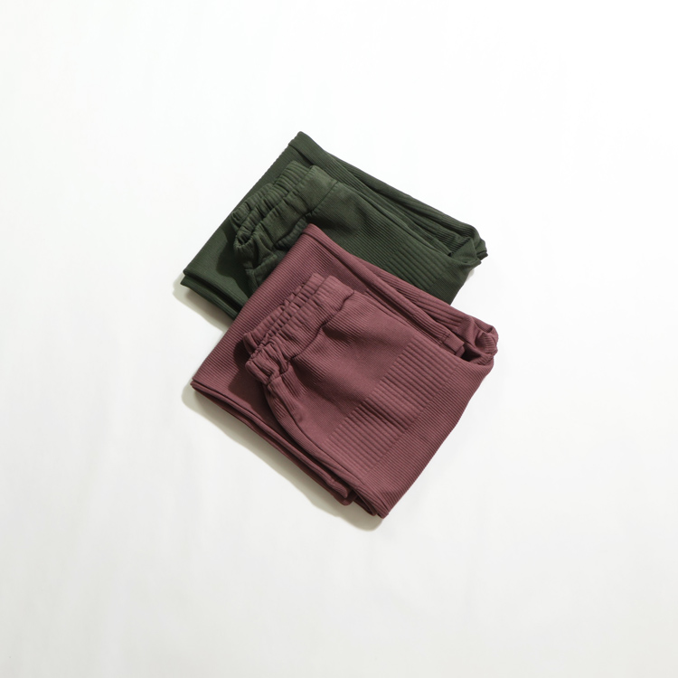 日单森林系松紧腰休闲裤女阔腿裤