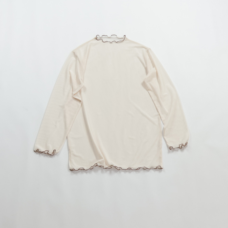 木耳花边套头衫女款雪纺衫