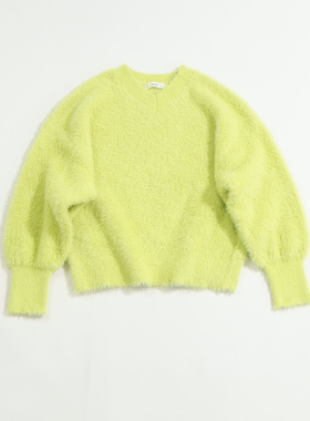 EBA163 日单外贸秋冬款柔软舒服毛毛V领套头针织毛衣 女款