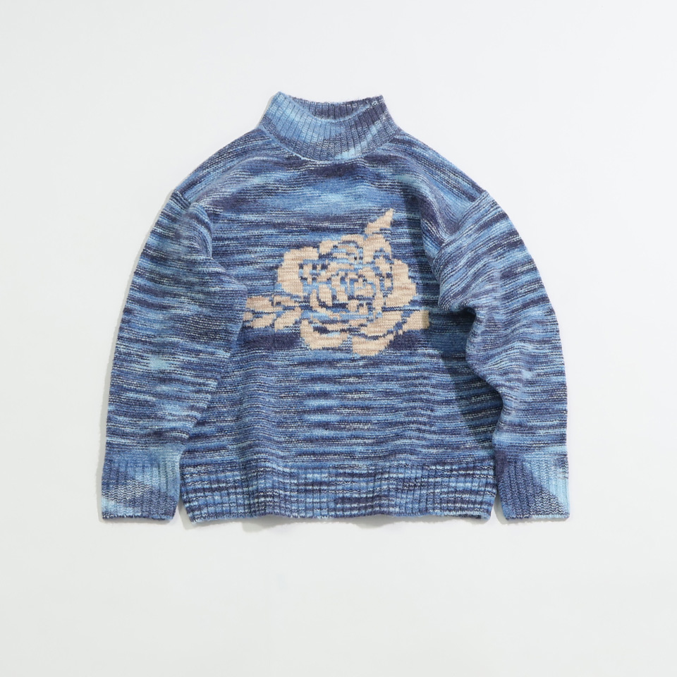 日单森林系半高领套头毛衣女款