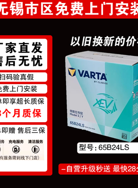 瓦尔塔12v45ah蓄电池65B24LS适用于特斯拉ModelY Model3专用原装