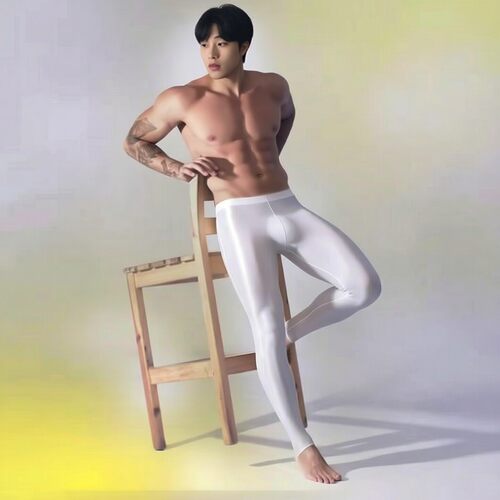 男士丝滑高弹踩脚塑身裤