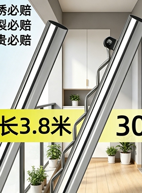 加厚不锈钢管晾衣架阳台外晒被子家用室内304米晾晒衣加长撑衣杆