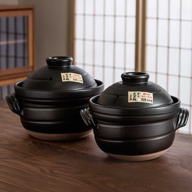 日本制陶瓷煲湯鍋雙蓋土砂鍋