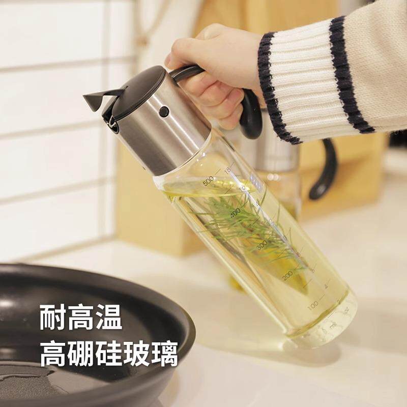 重力自开合玻璃油瓶日本霜山