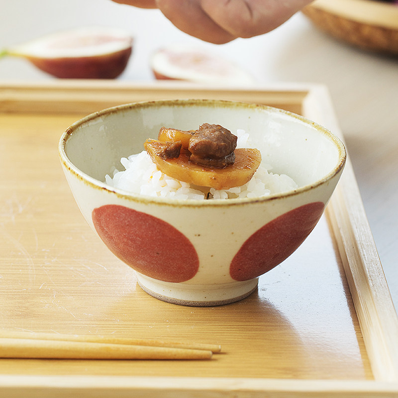 日本进口盒装美浓烧对碗波点图案家用饭碗,餐饮具,碗,淘宝优惠券,粉丝福利购,淘宝优惠卷