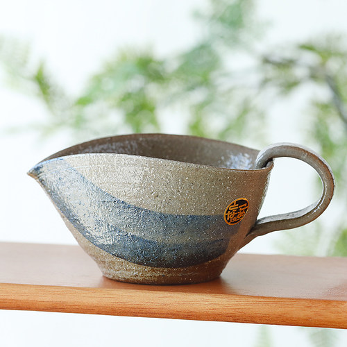 日本进口常滑烧纯手工粗陶分茶器茶海功夫茶杯日式茶汤碗公道杯