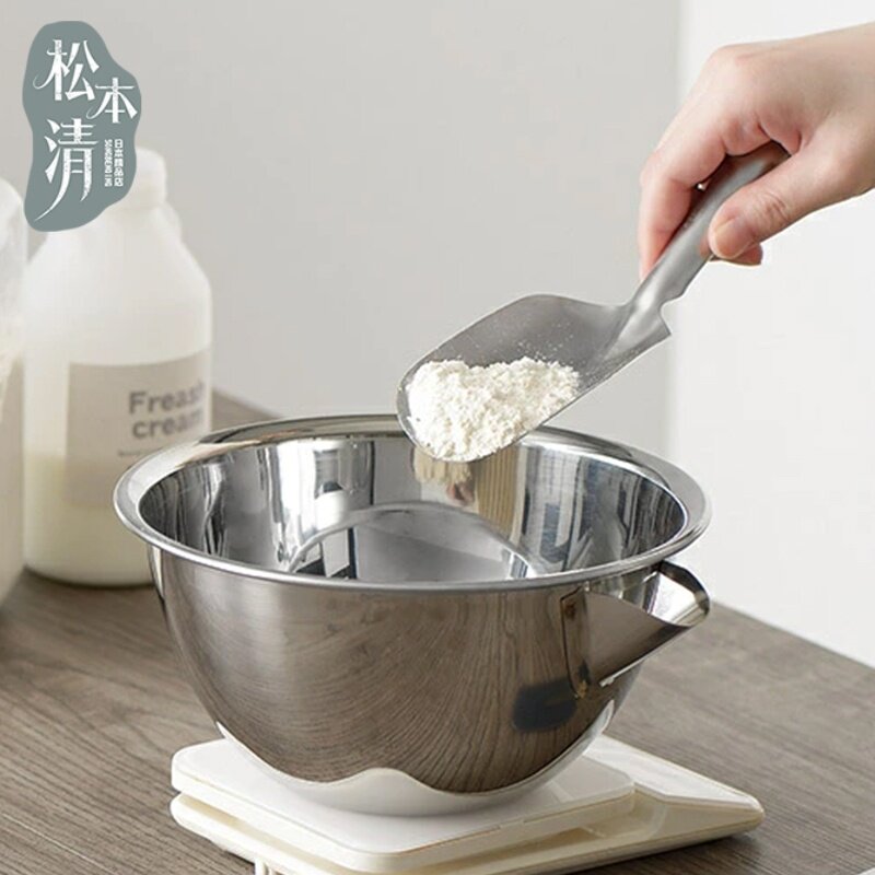 日本家事问屋304不锈钢面粉铲勺蛋糕铲厨房多功能甜点烘焙工具