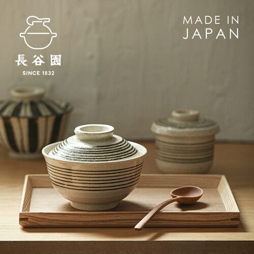 长谷园陶土日式大众日本进口蒸碗