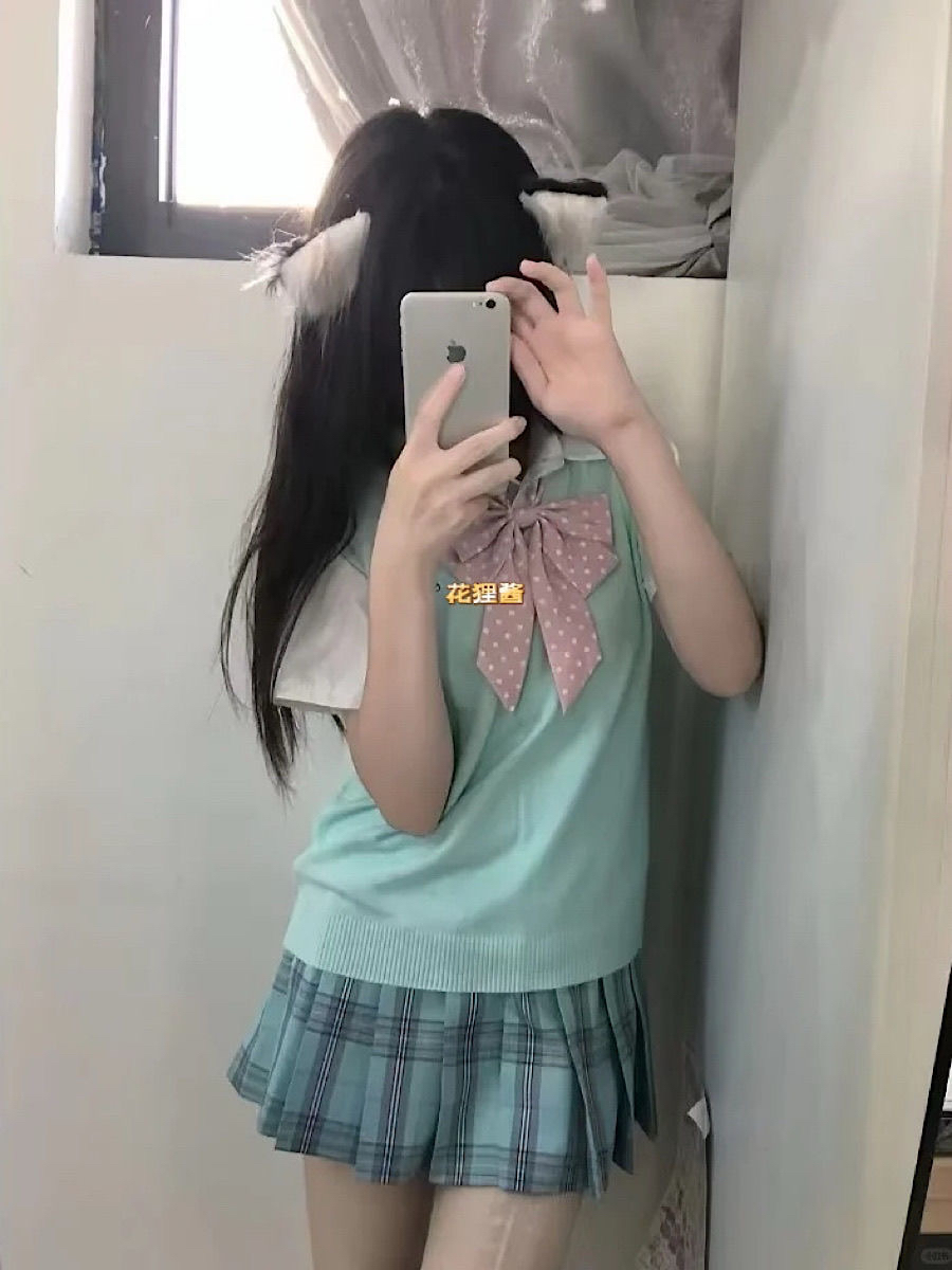 原创jk制服套装学院风毛衣背心马甲叠穿日系衬衫学生衬衣短袖上衣