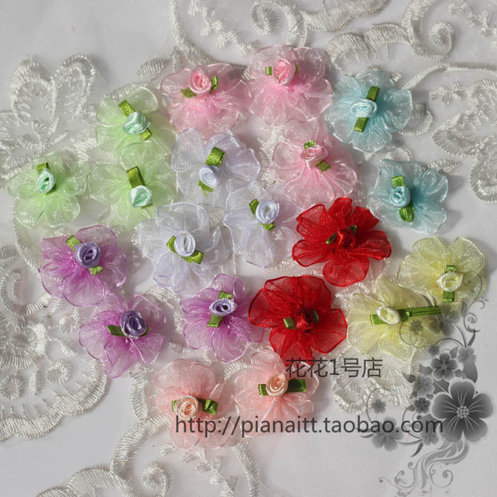 白色蕾丝花边 雪纺花片 娃衣服装花边辅料花瓣出口韩国新品