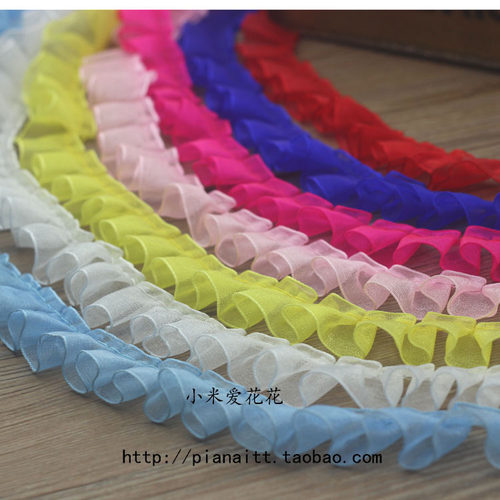 多色百褶皱花边带diy手工辅料
