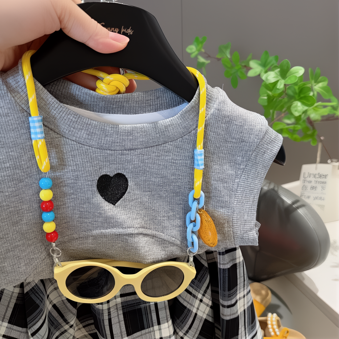 背心裙套装女童无袖外穿时髦洋气衣儿童夏季新款服宝宝洋气套装88