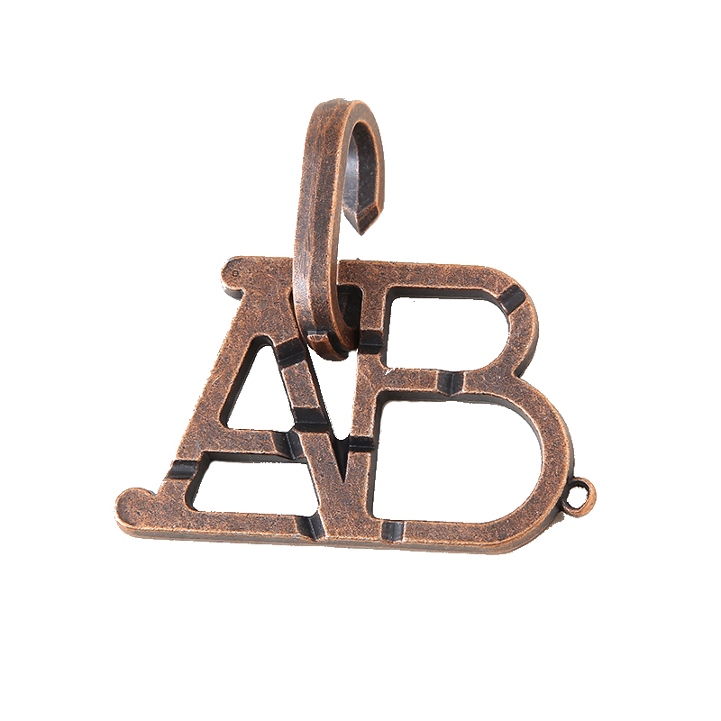 【abc锁】鲁班锁孔明合金智力解谜系列玩具abc锁桌面益智解压玩具