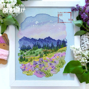 十字绣dmc绣线 5月 movilia沐萌 原创设计 童话绘本 漫花山谷 1