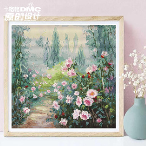 十字绣法国dmc绣线套件2024 11月原创设计 油画小景系列 秘密花园