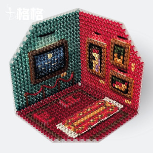 小房间系列画廊一角 冰箱贴 十字绣套件2025新款 3D立体小方块