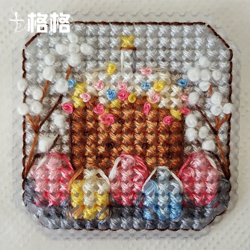 十字绣3D立体小方块冰箱贴