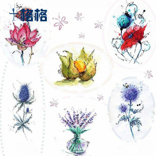 十格格十字绣法国dmc绣线套件店长推荐 客厅  水彩写意花系列6幅