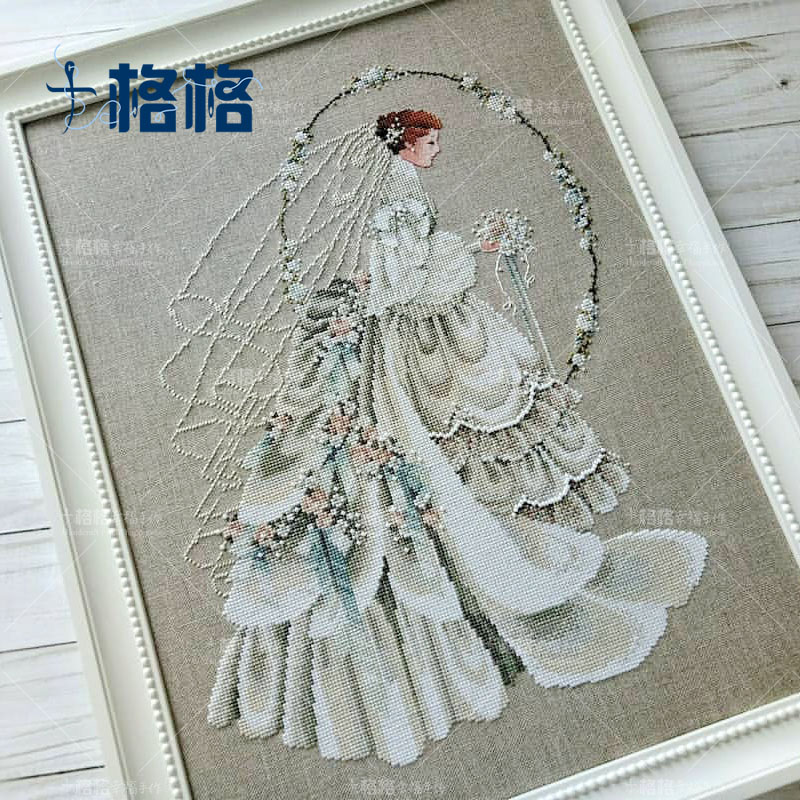 法国DMC十字绣套件精准印花 手工 挂画 客厅餐厅 卧室 待嫁新娘