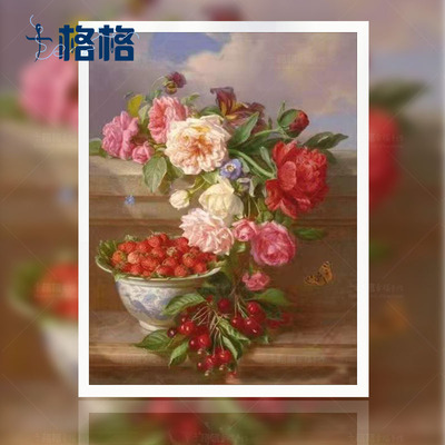 十格格十字绣法国dmc绣线套件2025新款GK Roses and Strawberries