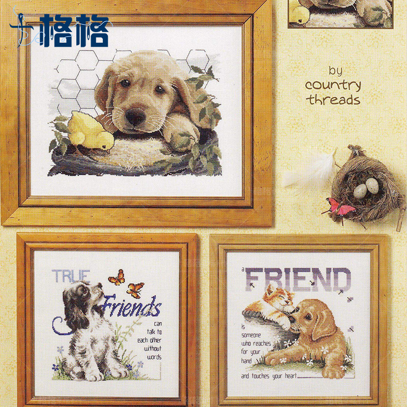 法国挂画餐厅印花十字绣新品