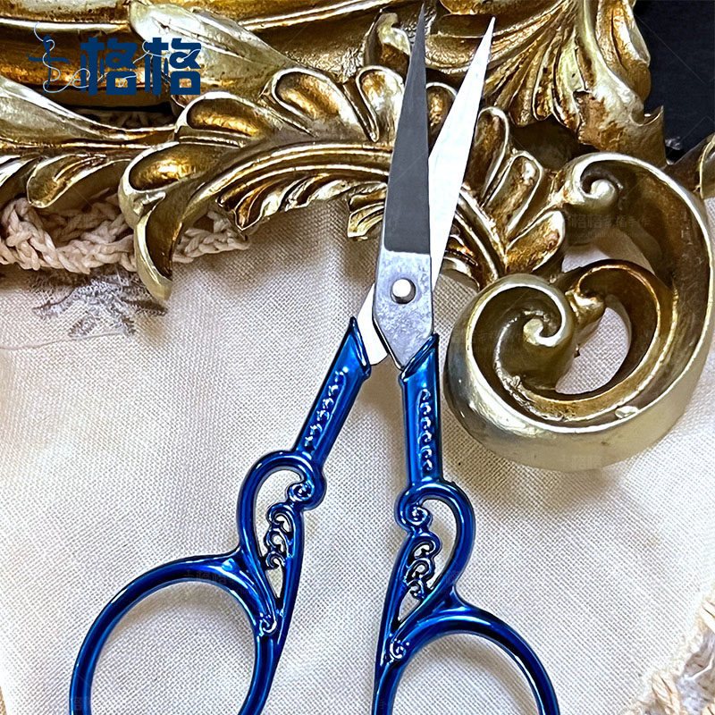 十字绣家用缝纫便携剪刀手账迷你精致剪子线头剪 复古心形羽翼剪